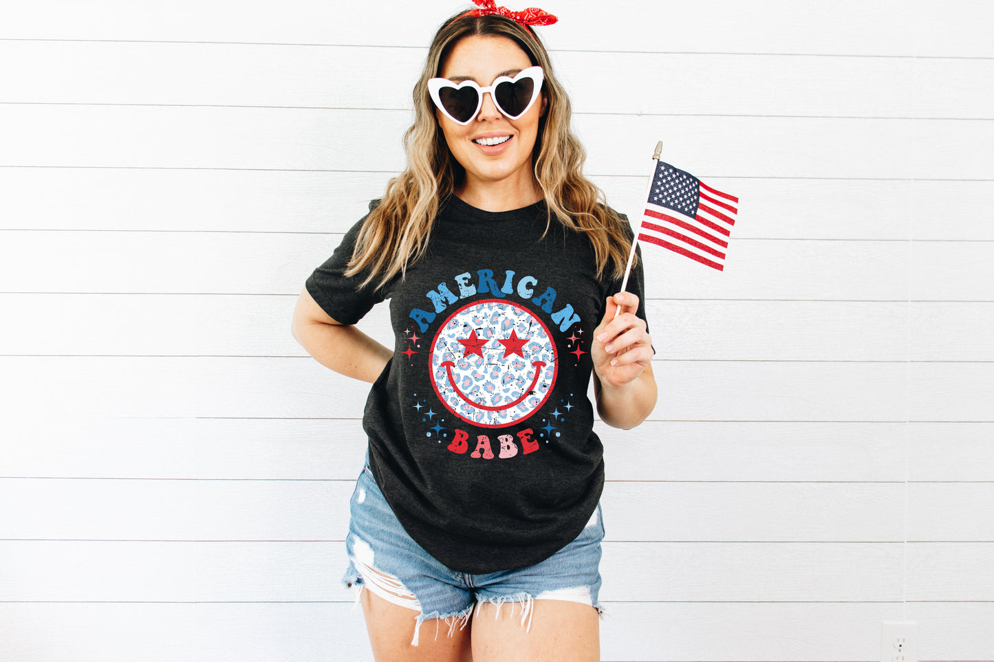 American Babe Clear Film Screen Print Transfer