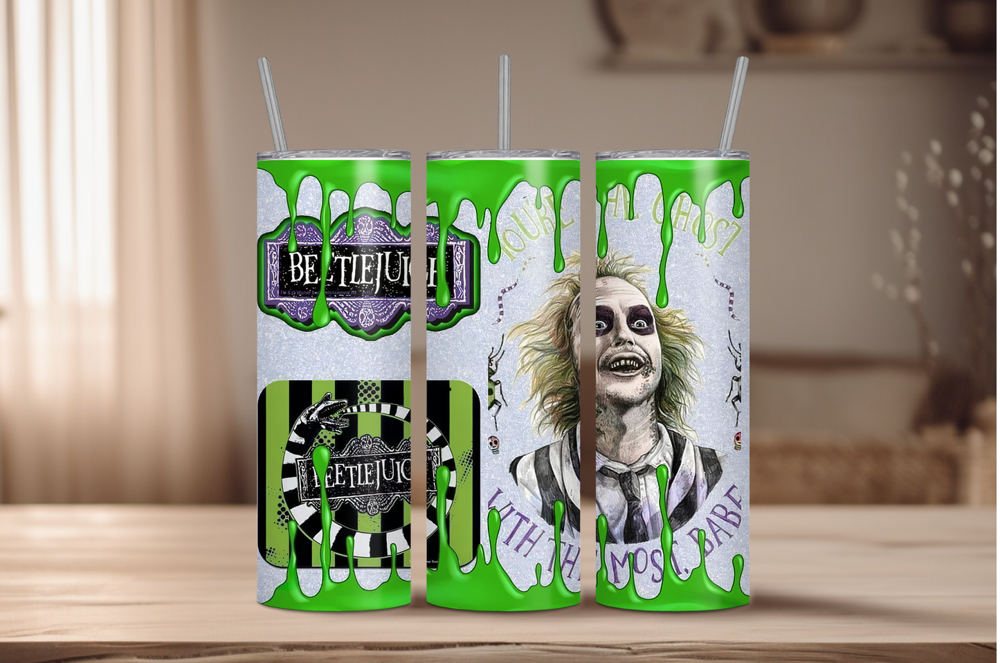 Beetlejuice Sublimation Tumbler Print