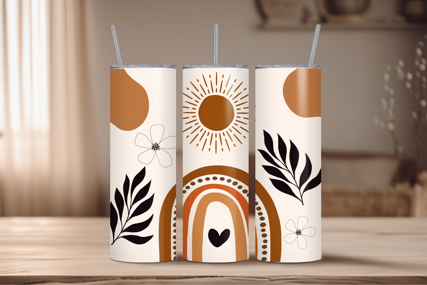 Boho Rainbow Sublimation Tumbler Print