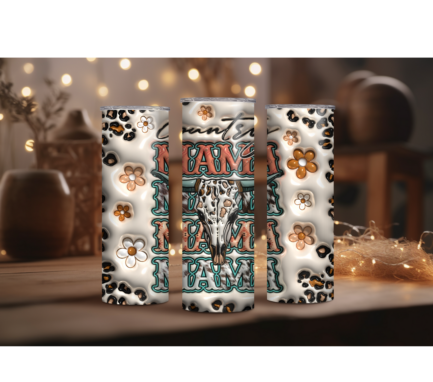 3D Country Mama Sublimation Tumbler Print
