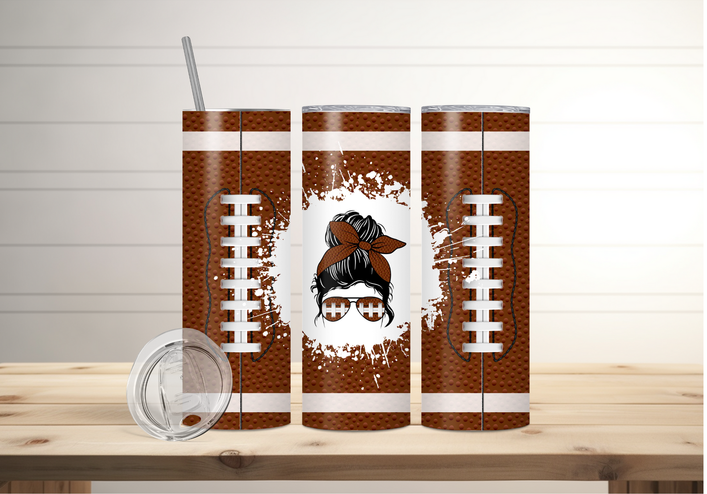 Football Mom Sublimation Tumbler Print