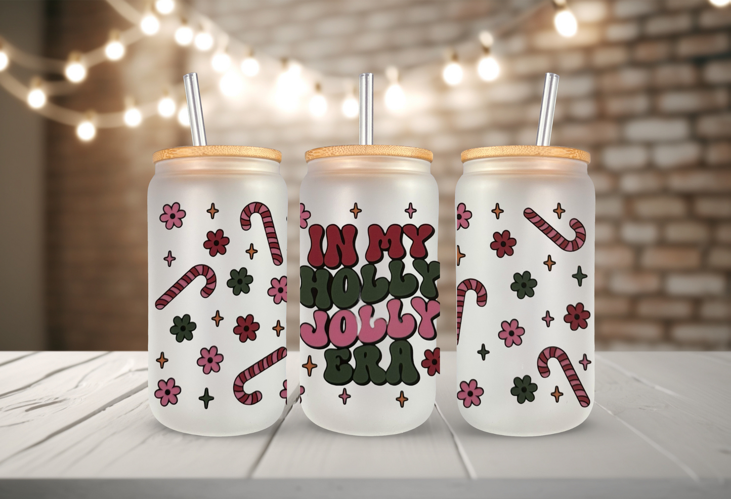 In My Holly Jolly Era 16oz Libbey Cup Wrap