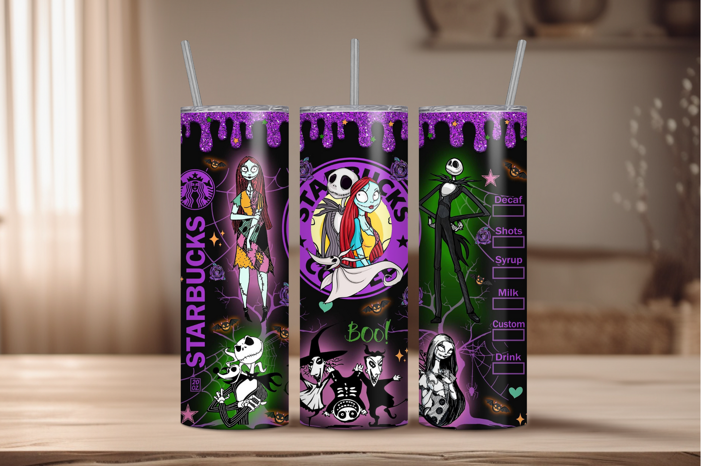 Nightmare Starbies Sublimation Tumbler Print