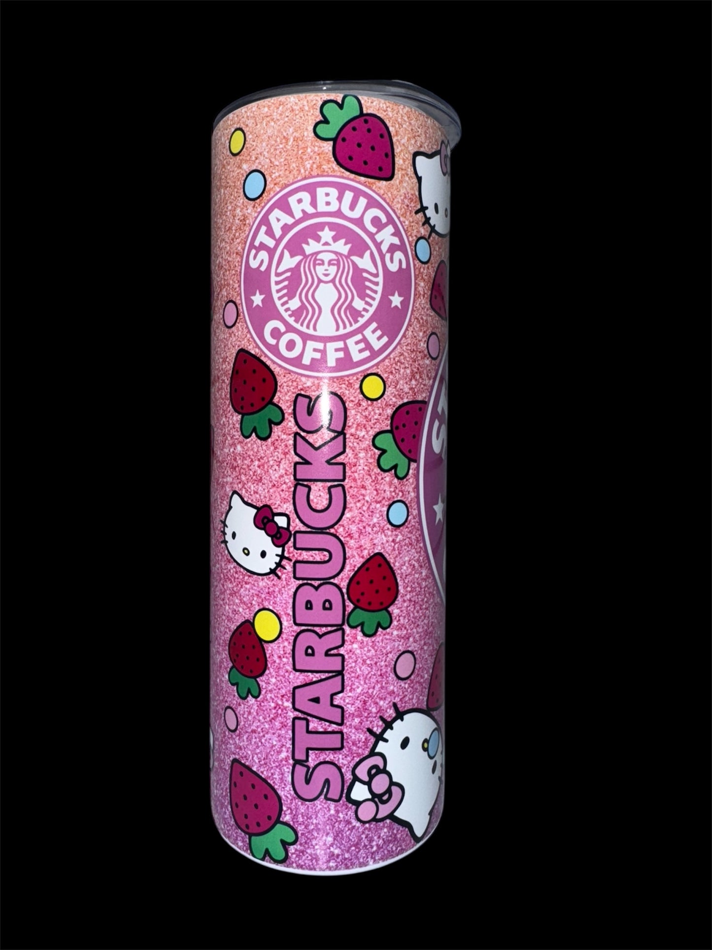 Hello Kitty Starbies Pink Ombre 20oz Skinny Tumbler