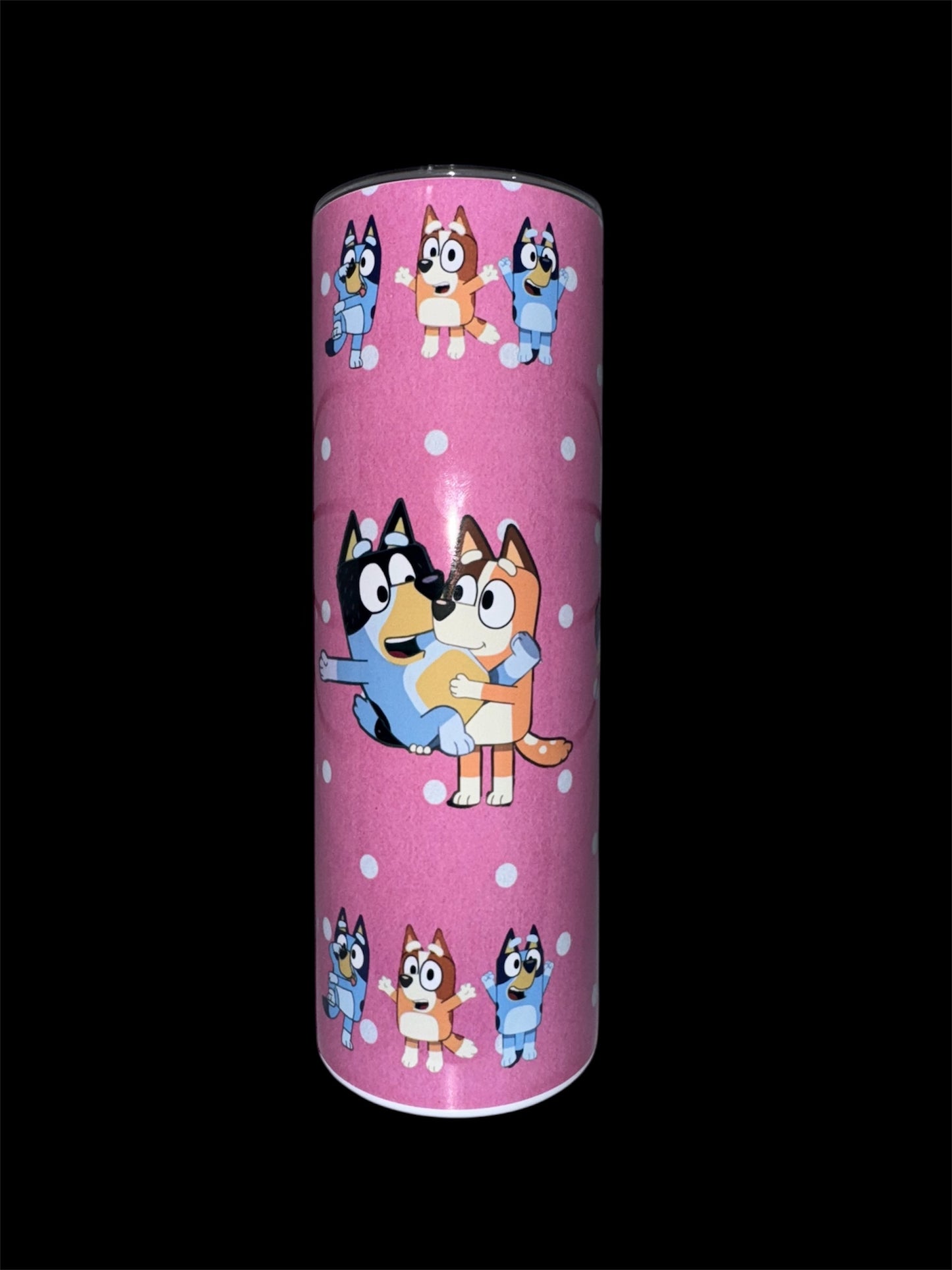 Pink Bluey/Bingo 20oz Skinny Tumbler