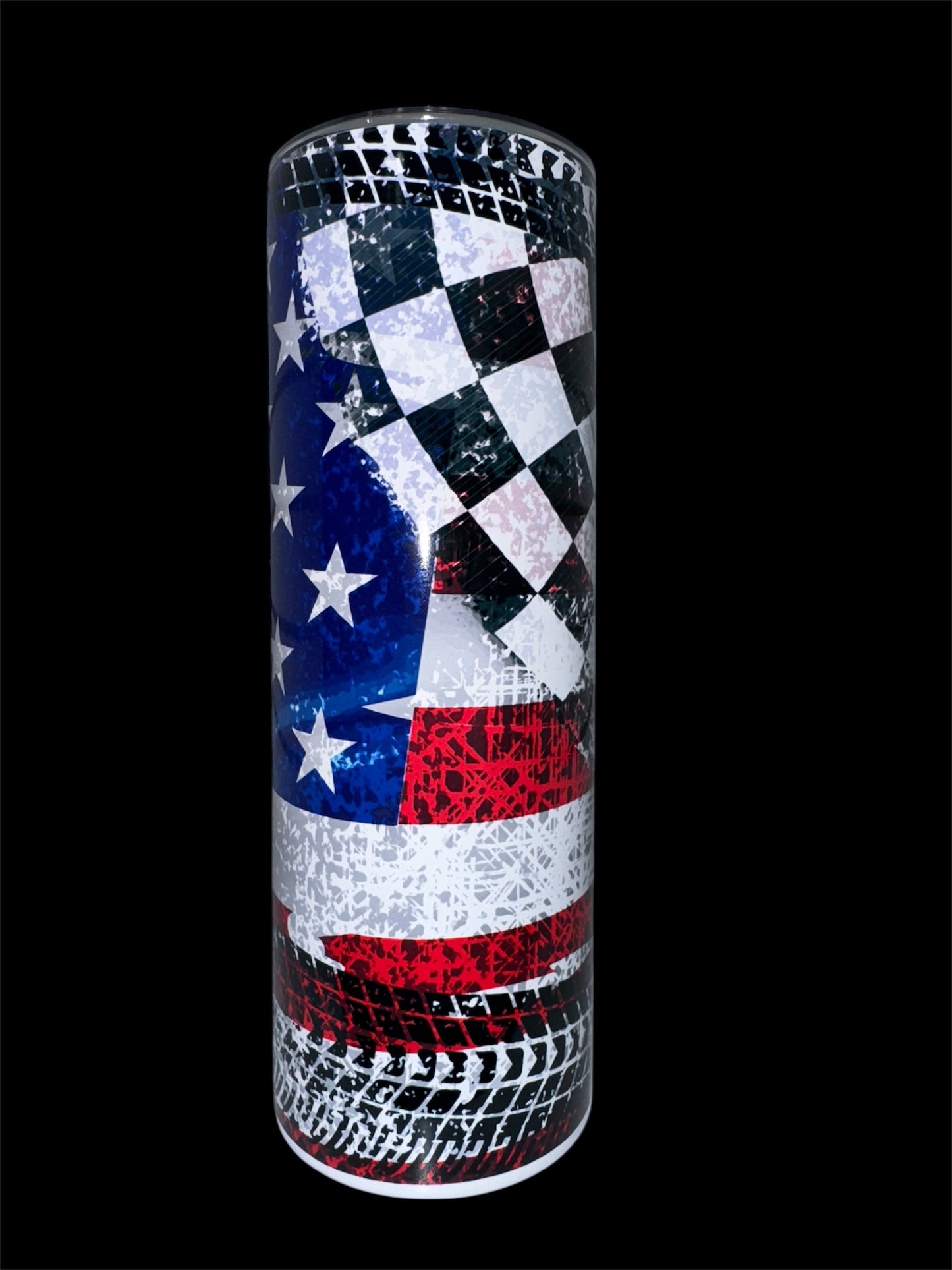 Racing/American Flag 20oz Skinny Tumbler