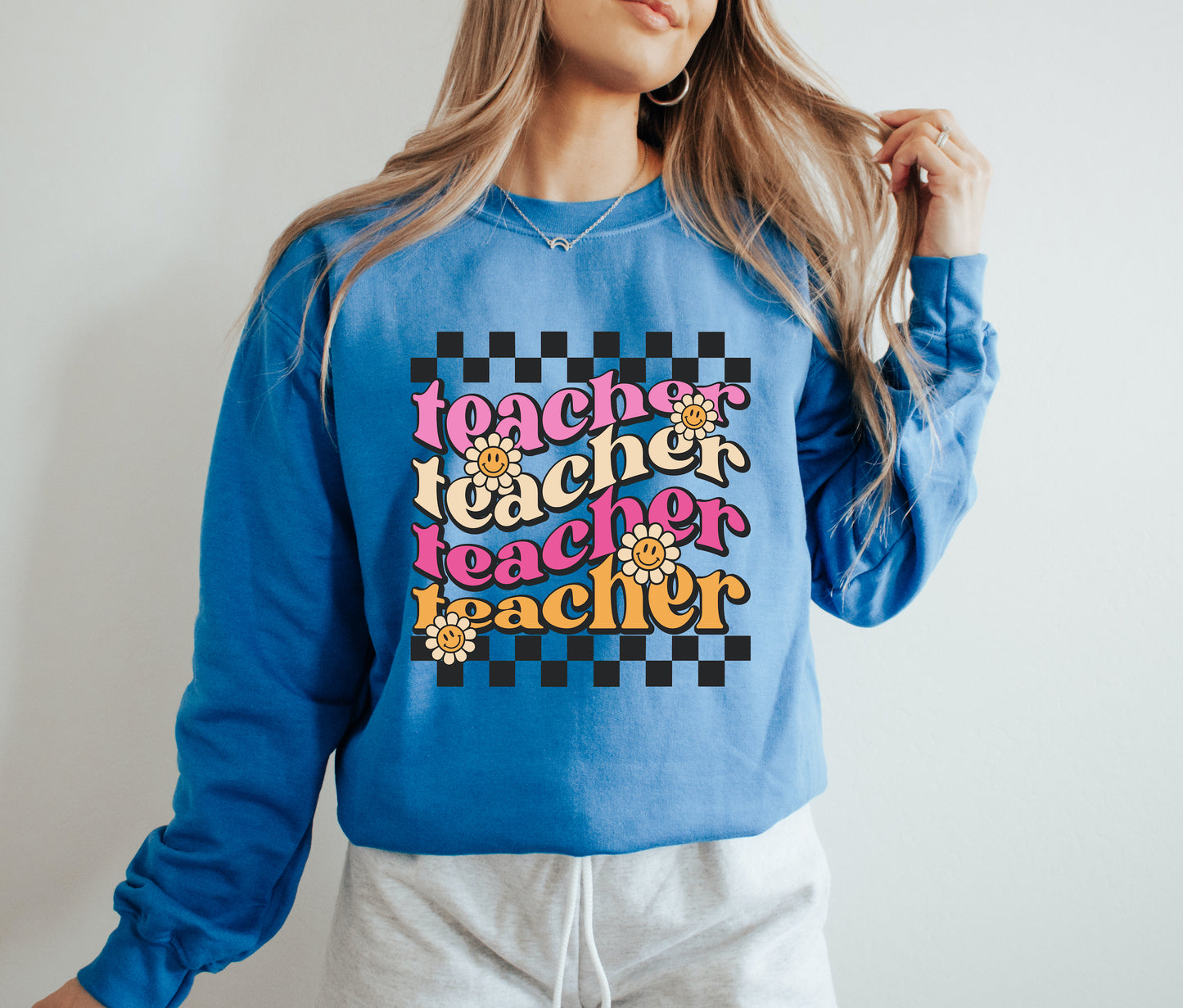Retro Teacher Clear Film Full Color Screen Print Transfer