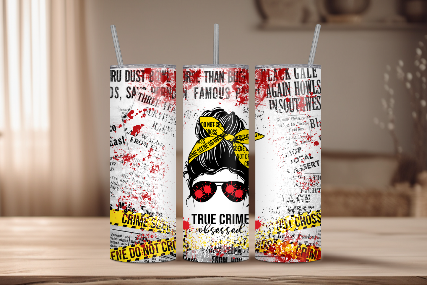 True Crime Obsessed Sublimation Tumbler Print