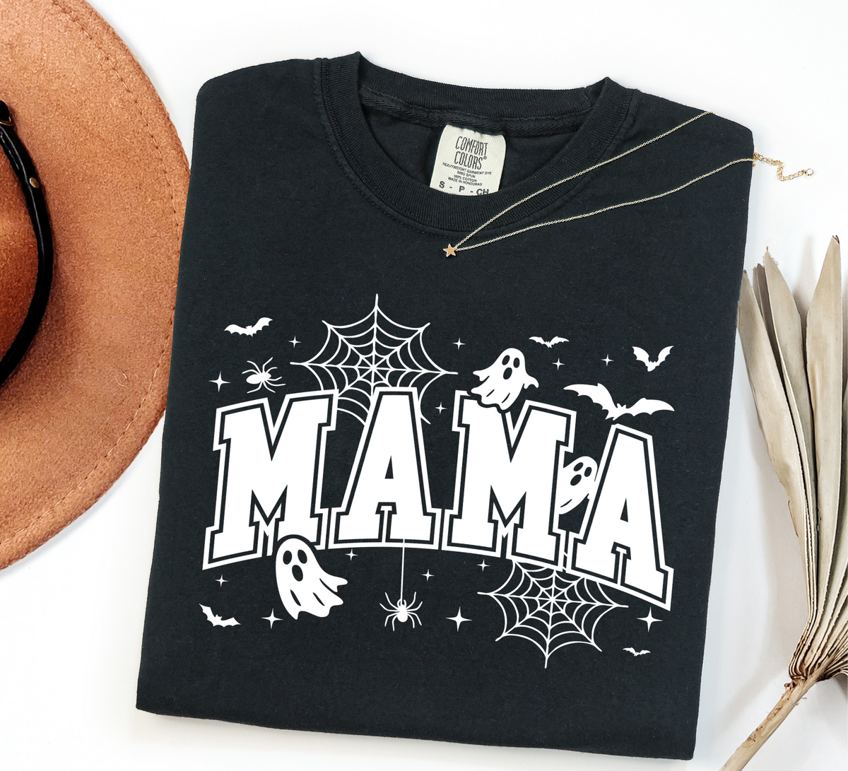 Mama w/ Ghosts - Black T-Shirt