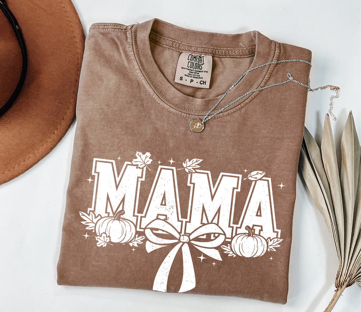 Mama w/ Pumpkins - Espresso T-Shirt