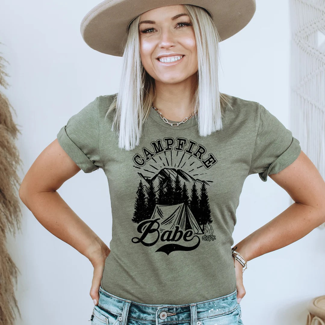 Campfire Babe Screen Print Transfer