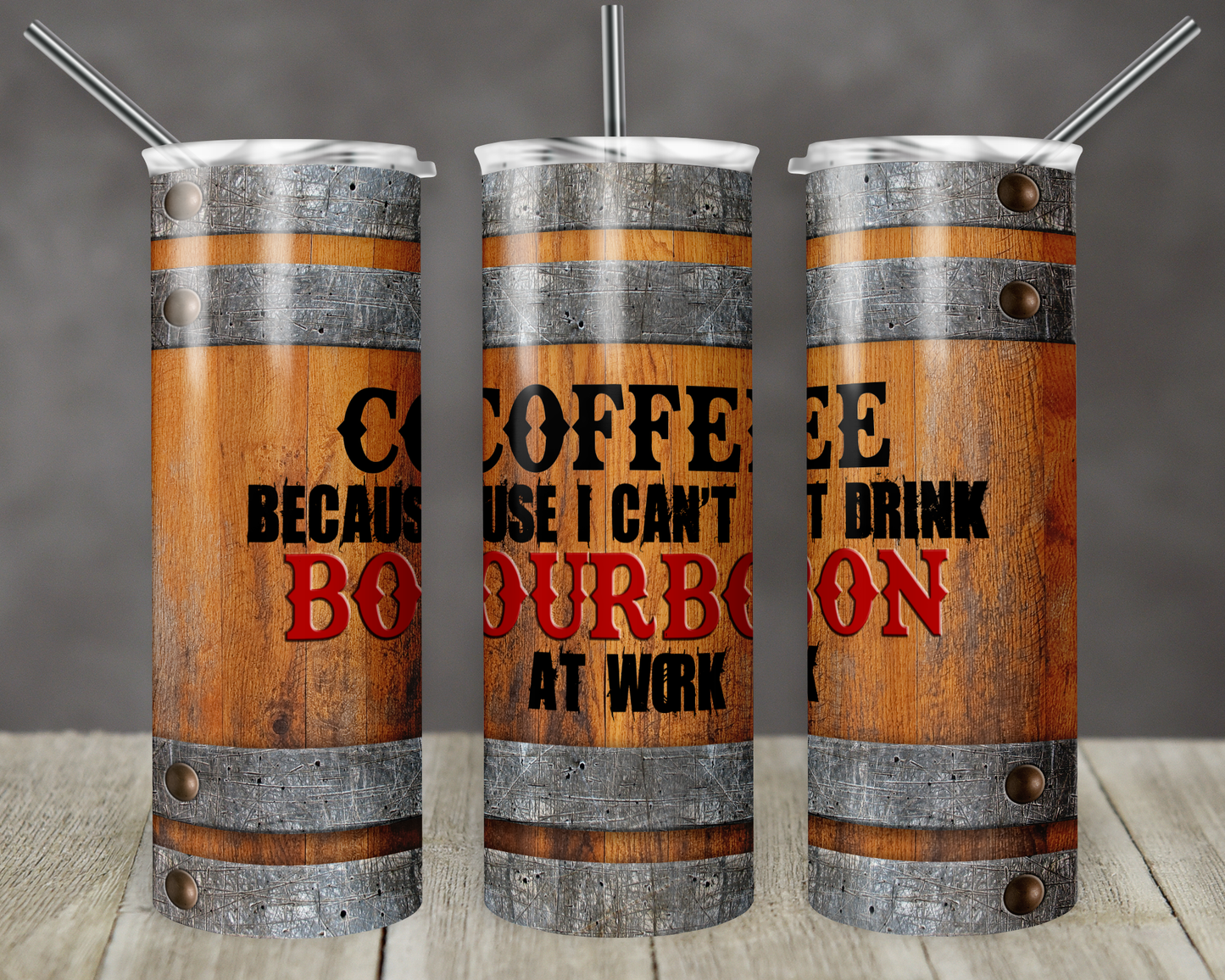 Coffee & Whiskey Sublimation Tumbler Print