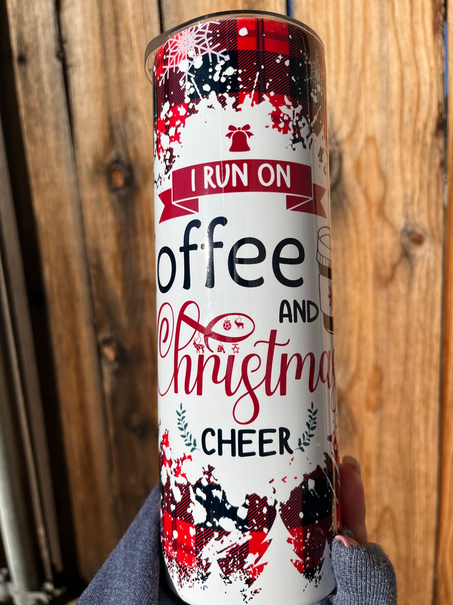 Coffee + Christmas Cheer 20oz Skinny Tumbler