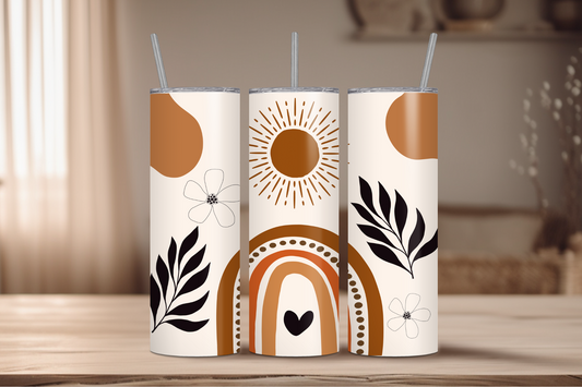 Boho Rainbow Sublimation Tumbler Print