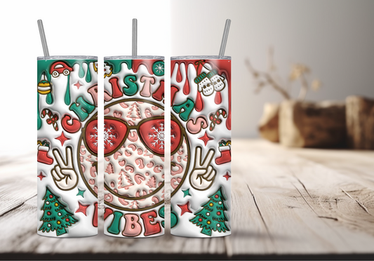 Bubbly Christmas Vibes Sublimation Tumbler Print