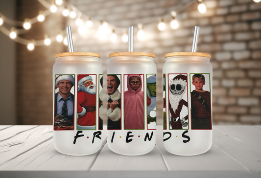 Friends Christmas 16oz Libbey Cup Wrap