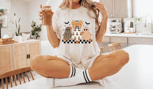 Cute Fall Ghosts - Natural T-Shirt