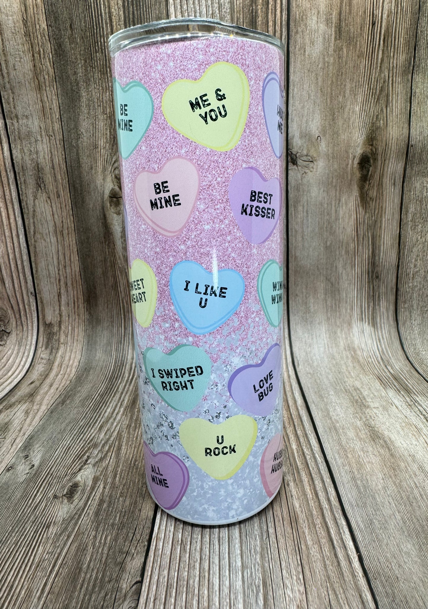 Valentine's Conversation Hearts 20oz Skinny Tumbler