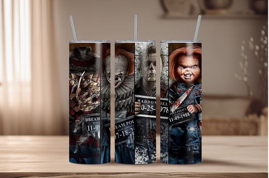 Horror Inmates Sublimation Tumbler Print