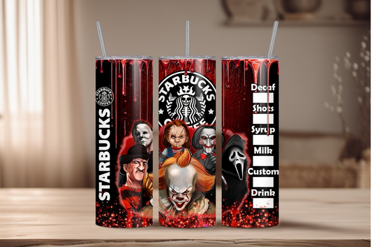 Horror Killers Starbies Sublimation Tumbler Print