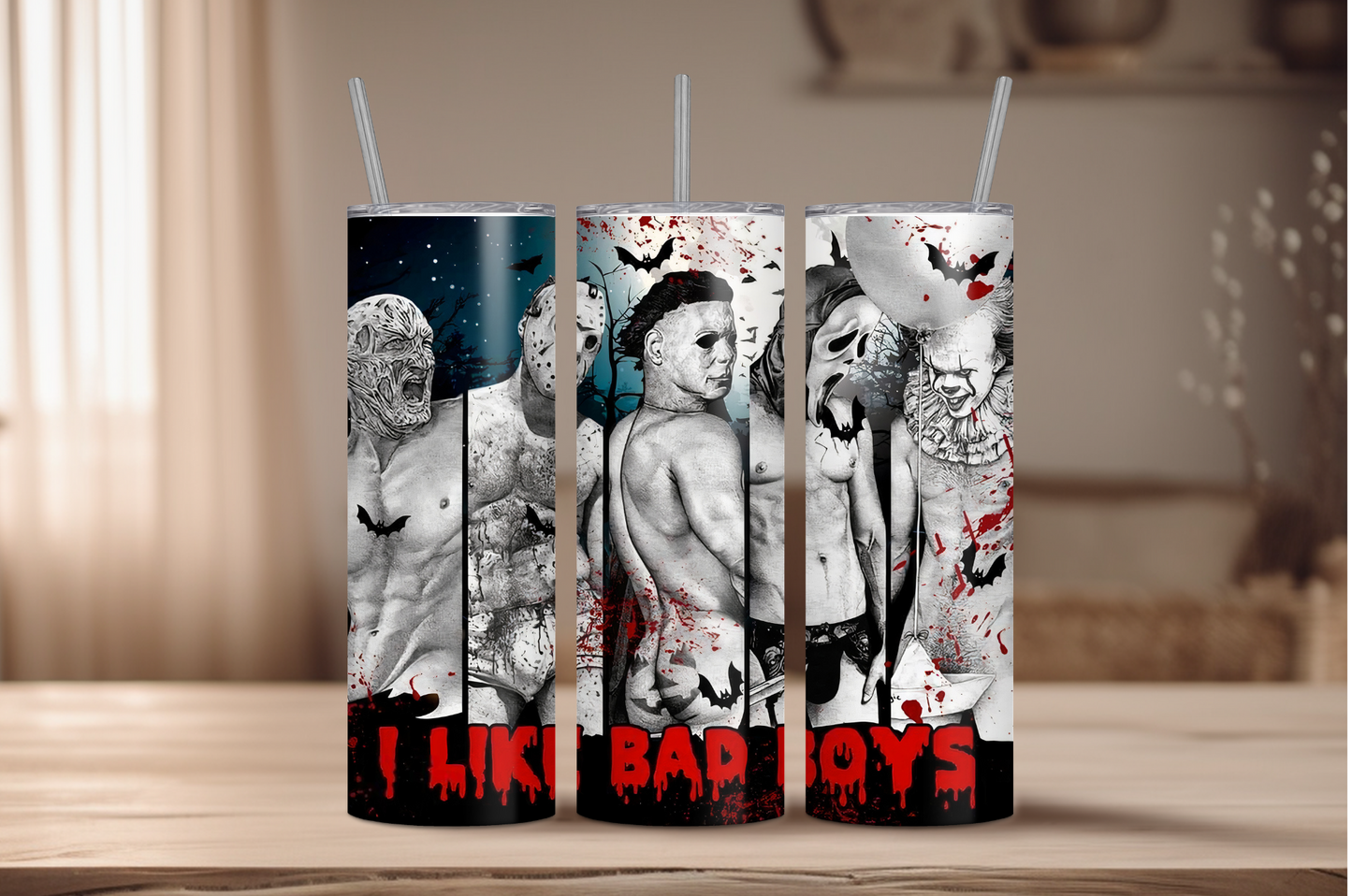 I Like Bad Boys Sublimation Tumbler Print
