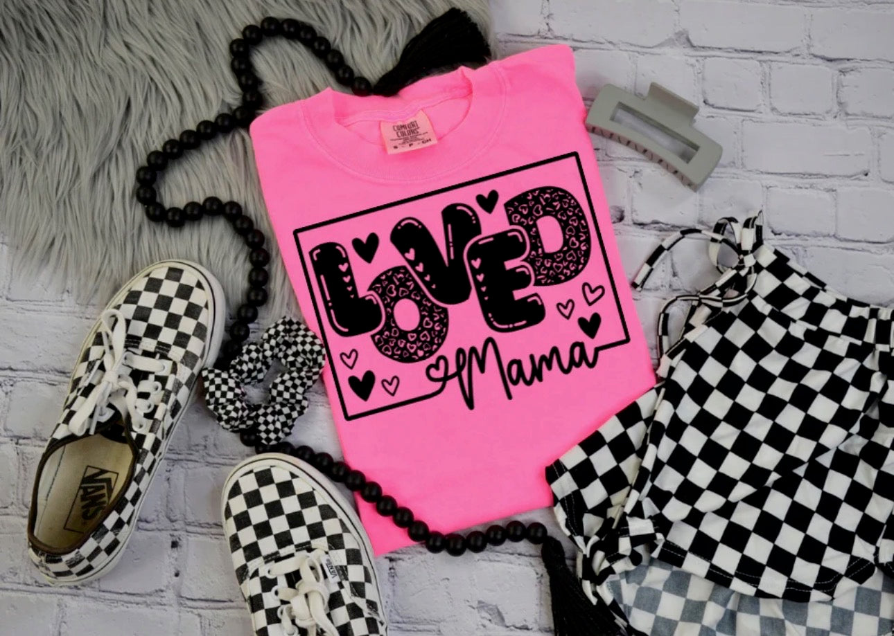 Loved Mama Screen Print Transfer