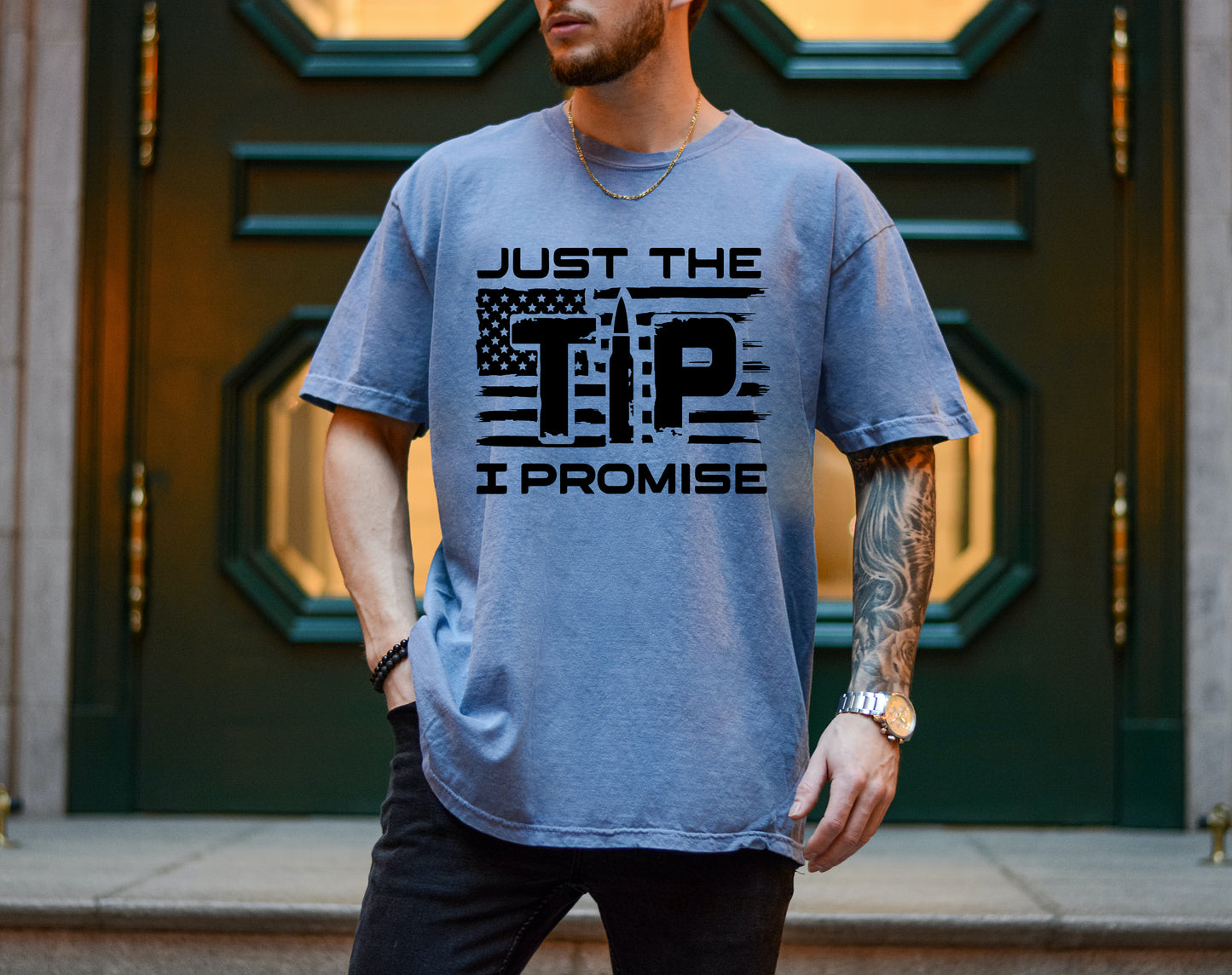 Just The Tip, I Promise Men's Screen Print Transfer