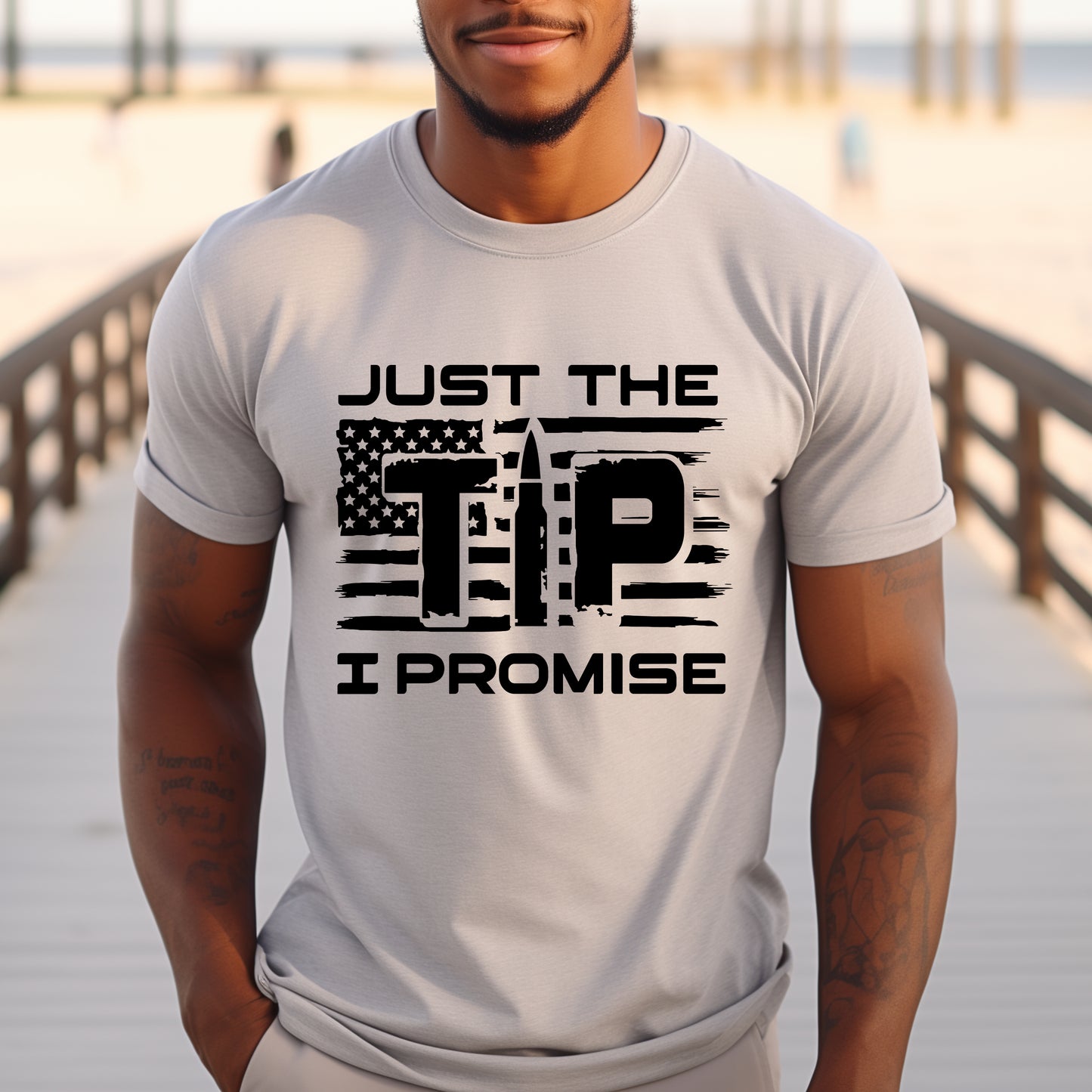 Just The Tip, I Promise Men's Screen Print Transfer