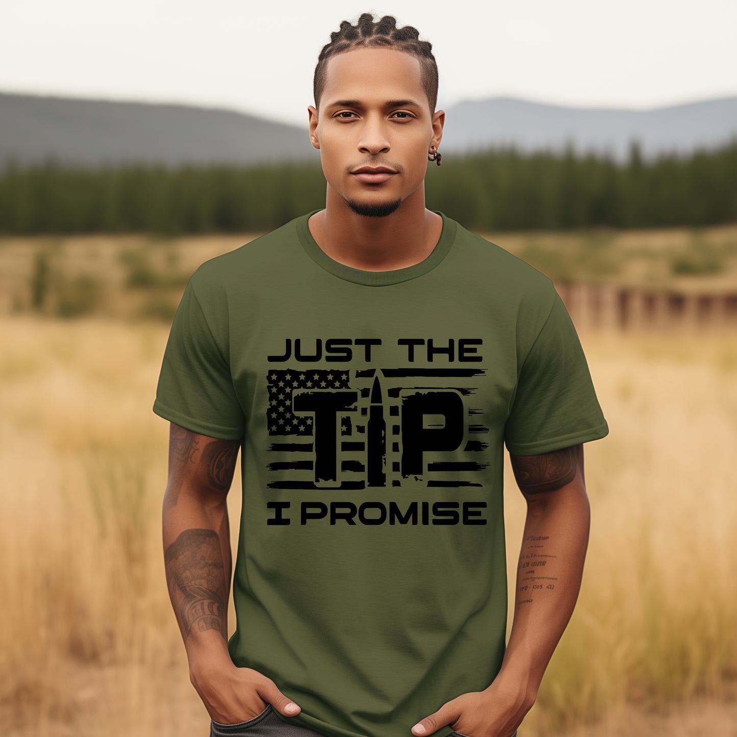 Just The Tip, I Promise Men's Screen Print Transfer