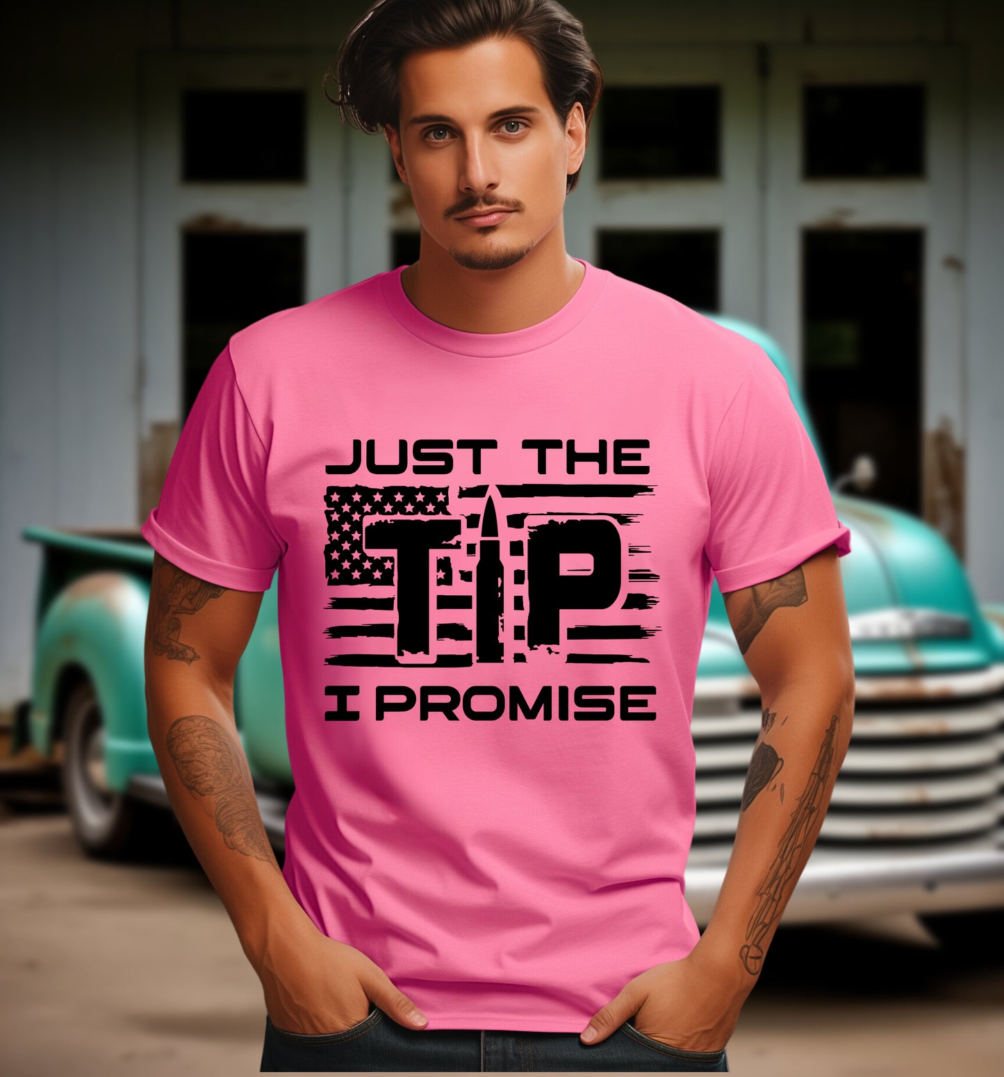 Just The Tip, I Promise Men's Screen Print Transfer