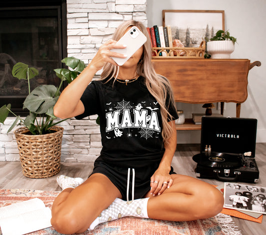 Mama w/ Ghosts - Black T-Shirt
