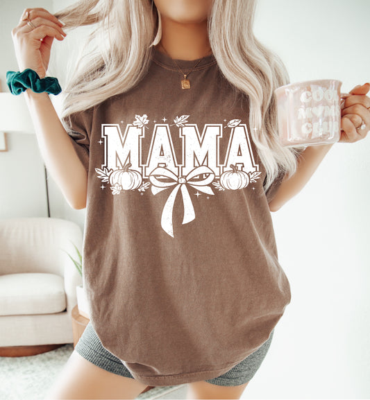 Mama w/ Pumpkins - Espresso T-Shirt