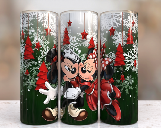 Mickey + Minnie Kiss Sublimation Tumbler Print