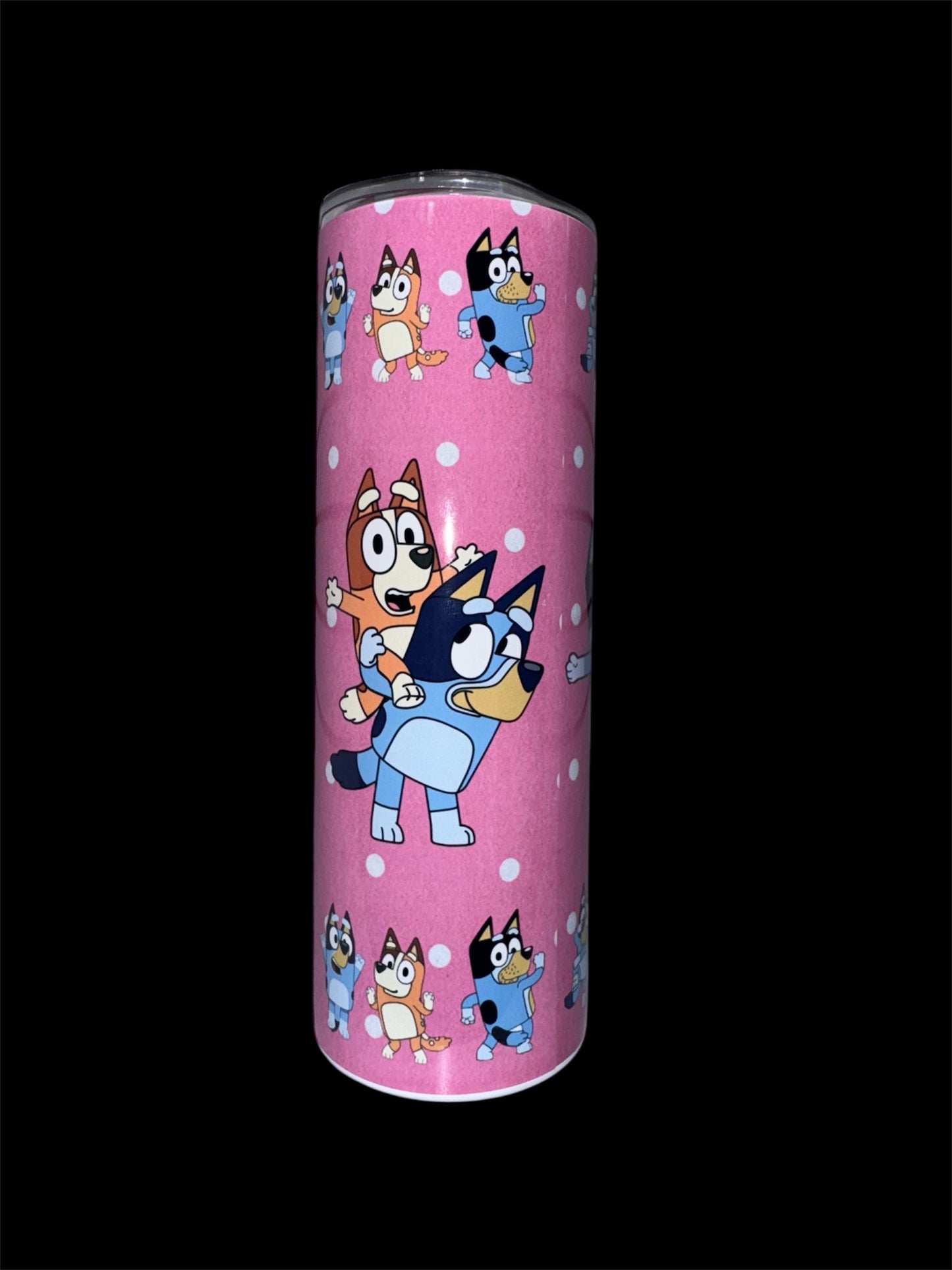 Pink Bluey/Bingo 20oz Skinny Tumbler