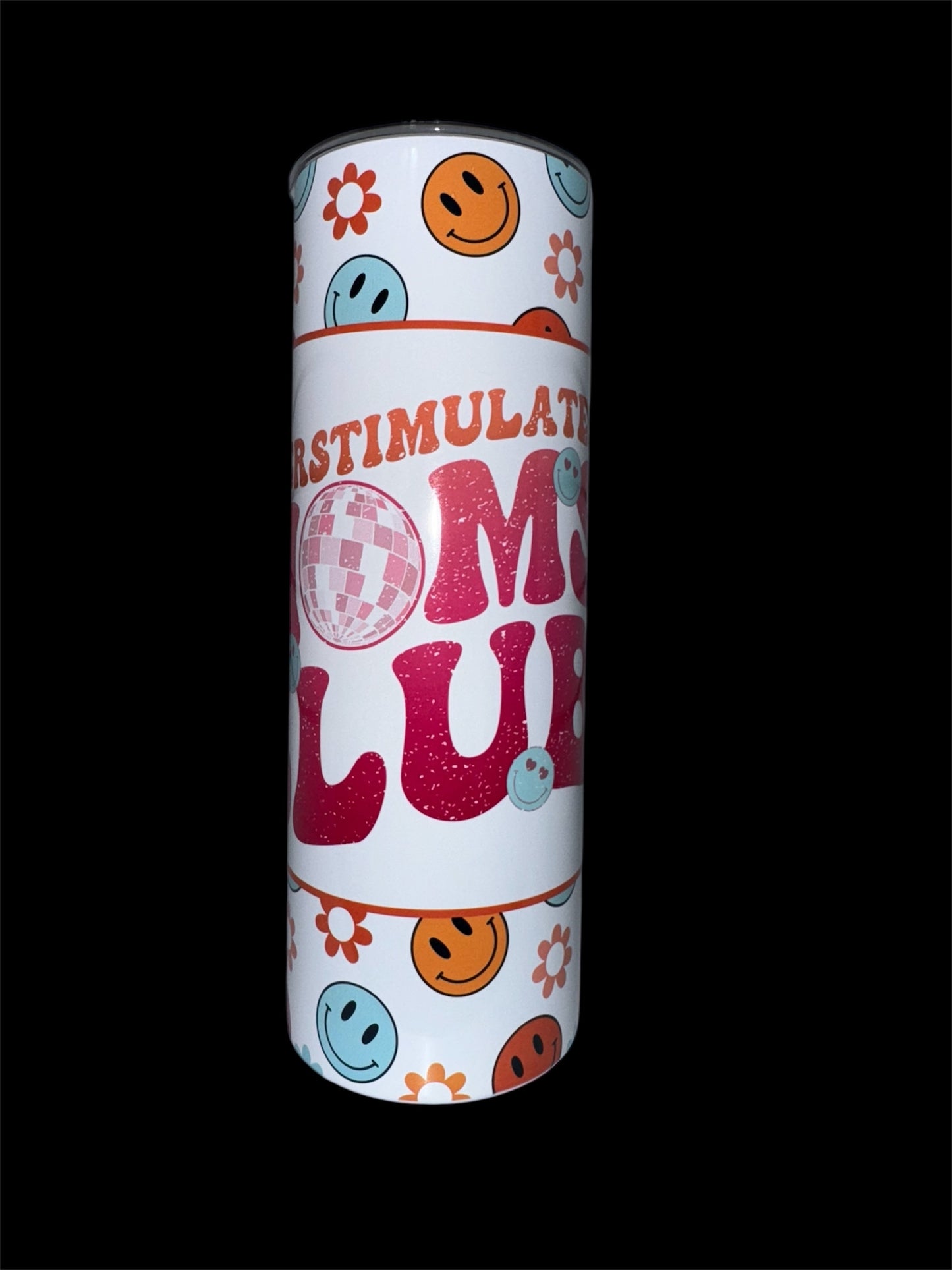 Overstimulated Moms Club 20oz Skinny Tumbler