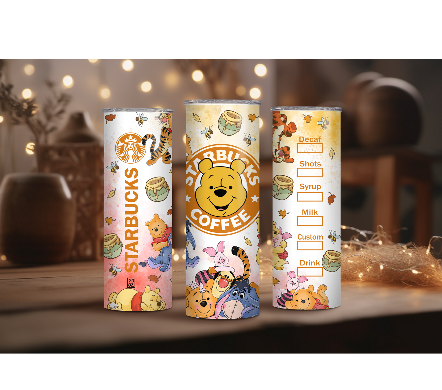 Pooh + Friends Sublimation Tumbler Print