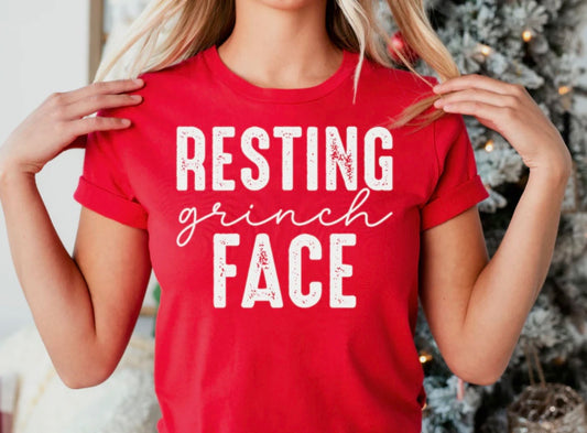Resting Grinch Face Screen Print Transfer