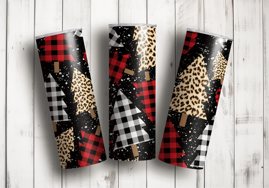 Buffalo Plaid Christmas Sublimation Tumbler Print