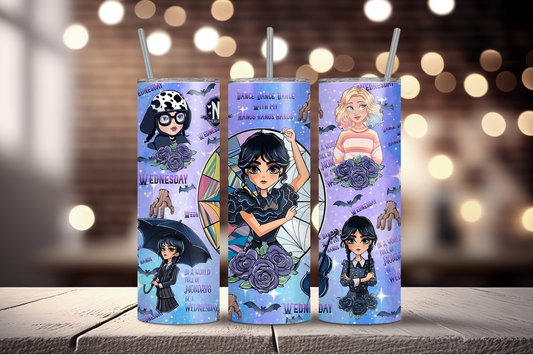Wednesday Adams Sublimation Tumbler Print
