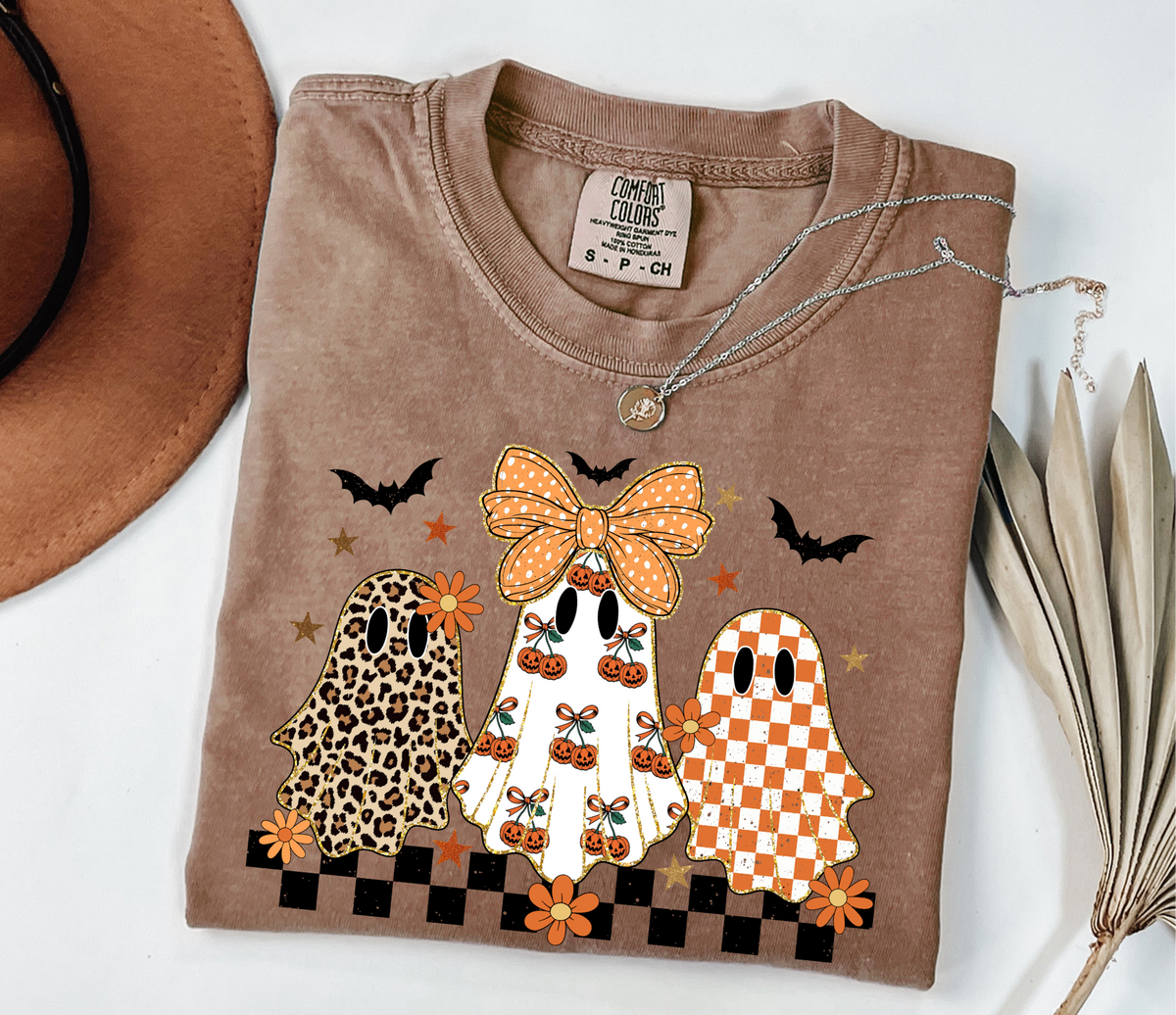Cute Fall Ghosts - Espresso T-Shirt