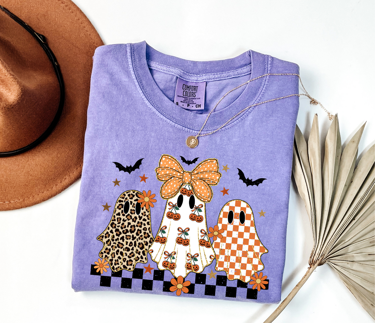 Cute Fall Ghosts - Violet T-Shirt