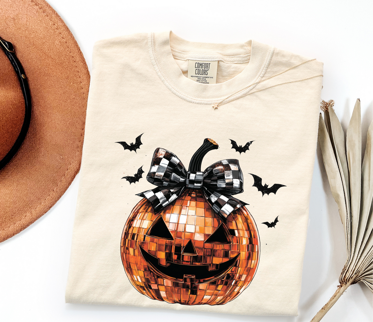 Disco Pumpkin Fall - Natural T-Shirt