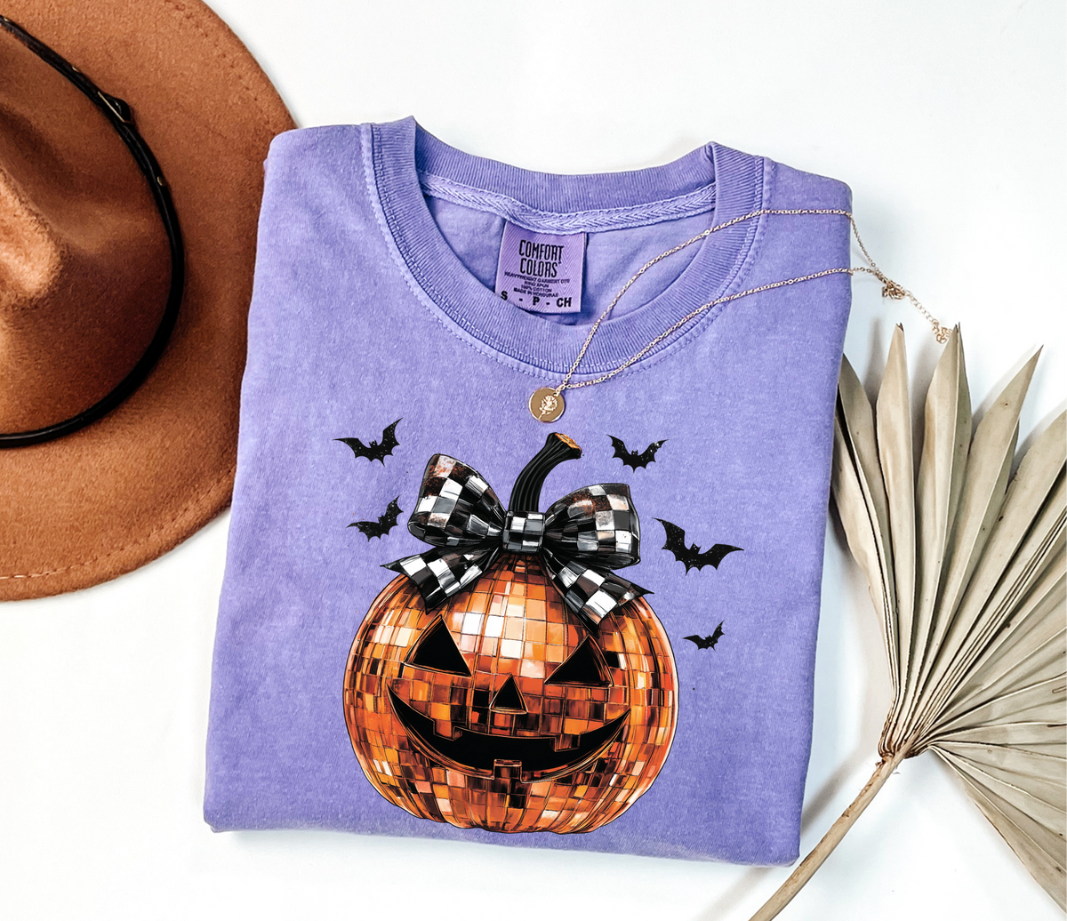 Disco Pumpkin Fall - Violet T-Shirt