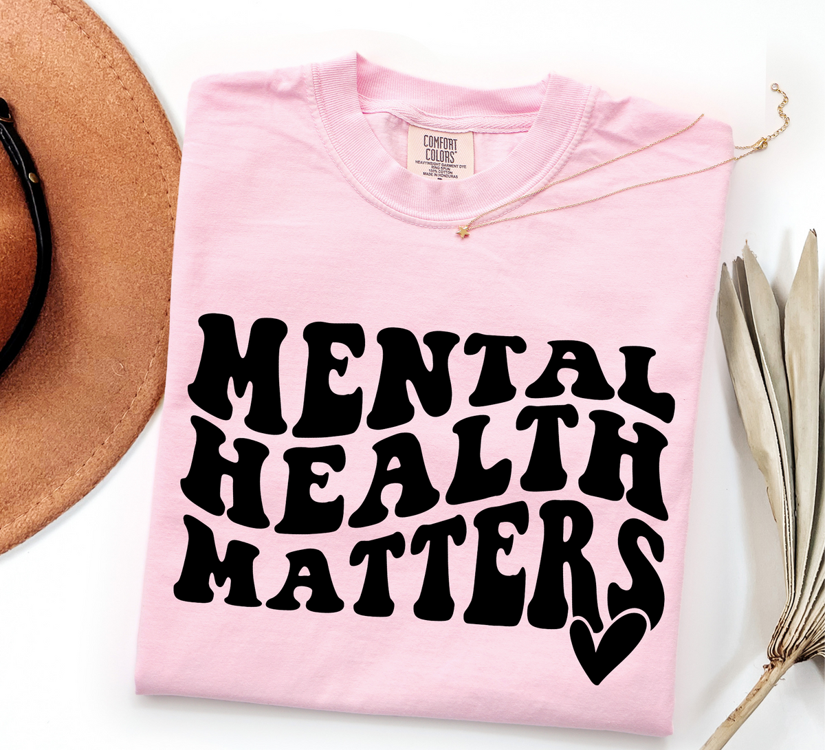 Mental Health Matters - Light Pink T-Shirt