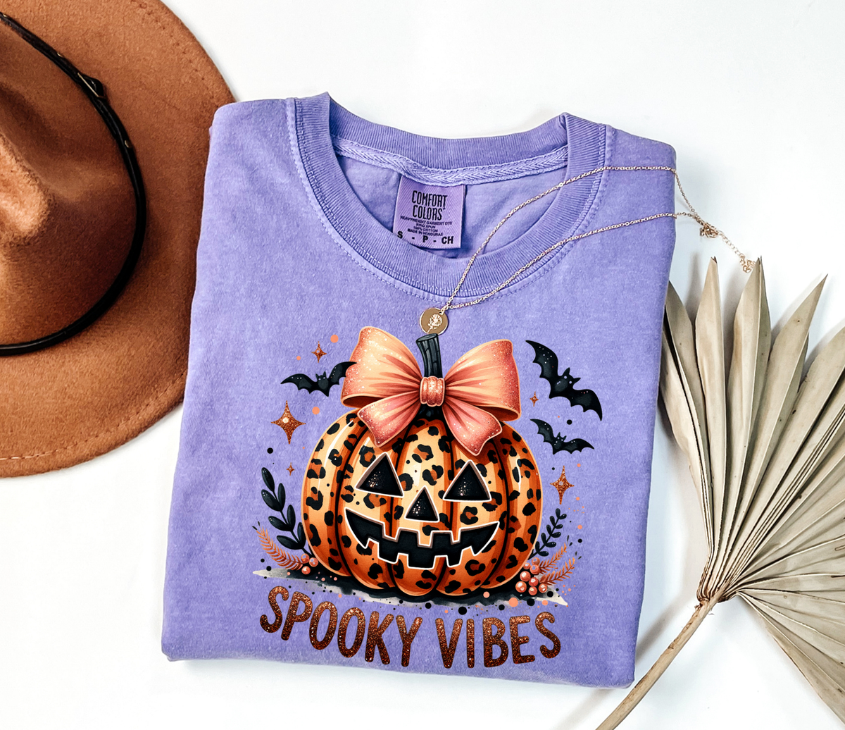 Spooky Vibes Pumpkin - Violet T-Shirt