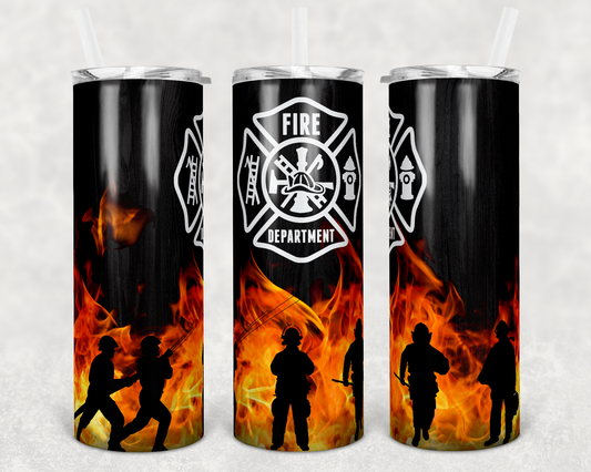 Fireman, Firefighter Sublimation Tumbler Print