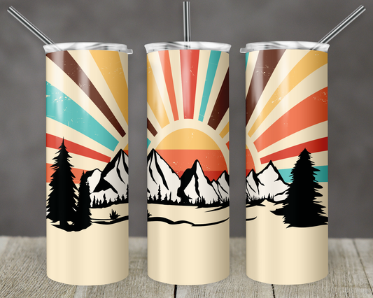 Retro Outdoor/Camping Sublimation Tumbler Print